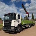 SCANIA G410 DROPSIDE CRANE DRAWBAR