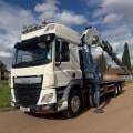 DAF CF 460 8X2 FLAT CRANE D/BAR