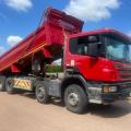 SCANIA P410 8X4 STEEL TIPPER