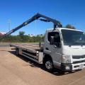 MITSUBISHI FUSO CANTER 7C18 7.5 TON FLAT CRANE