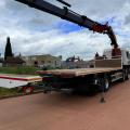 SCANIA R450 8X2 FLAT CRANE