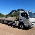 MITSUBISHI FUSO CANTER 7C18 7.5 TON FLAT CRANE