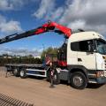 SCANIA G440 8X2 FLAT FASSI CRANE D/BAR