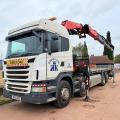 SCANIA G440 8X2 FLAT FASSI CRANE D/BAR