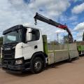 SCANIA G410 DROPSIDE CRANE DRAWBAR