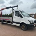 MERCEDES-BENZ SPRINTER 516 CDI 5 TON DROPSIDE CRANE