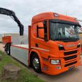 SCANIA P420 8X2 DROPSIDE BRICK GRAB