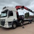 DAF CF 450 8X2 FLAT CRANE D/BAR