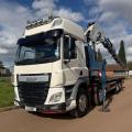 DAF CF 460 8X2 FLAT CRANE D/BAR