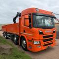 SCANIA P420 8X2 DROPSIDE BRICK GRAB