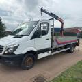 MERCEDES-BENZ SPRINTER 516 CDI 5 TON DROPSIDE CRANE