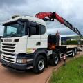SCANIA R450 8X2 FLAT CRANE D/BAR