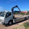 MITSUBISHI FUSO CANTER 7C18 7.5 TON FLAT CRANE