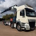 DAF CF 460 8X2 FLAT CRANE D/BAR