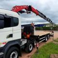 SCANIA R450 8X2 FLAT CRANE D/BAR