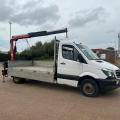 MERCEDES-BENZ SPRINTER 516 CDI 5 TON DROPSIDE CRANE