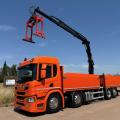 SCANIA P420 8X2 DROPSIDE BRICK GRAB