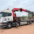 SCANIA G440 8X2 FLAT FASSI CRANE D/BAR