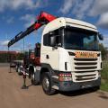SCANIA G440 8X2 FLAT FASSI CRANE D/BAR