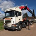 SCANIA G440 8X2 FLAT FASSI CRANE D/BAR