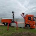 SCANIA P420 8X2 DROPSIDE BRICK GRAB