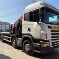 SCANIA G440 8X2 FLAT FASSI CRANE D/BAR