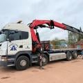 SCANIA G440 8X2 FLAT FASSI CRANE D/BAR