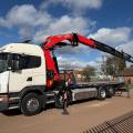 SCANIA G440 8X2 FLAT FASSI CRANE D/BAR