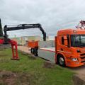 SCANIA P420 8X2 DROPSIDE BRICK GRAB