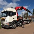 SCANIA G440 8X2 FLAT FASSI CRANE D/BAR