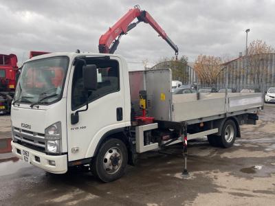 ISUZU N75 150 7.5 TON DROPSIDE CRANE