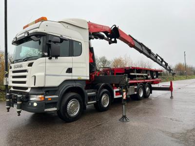 SCANIA R450 8X2 FLAT DRAWBAR CRANE