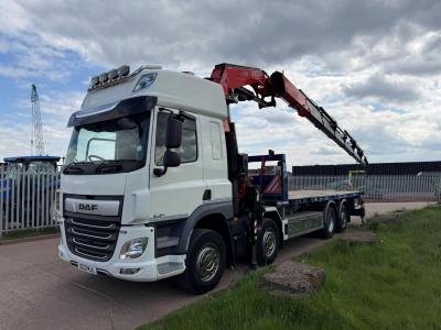 DAF CF 450 8X2 FLAT CRANE