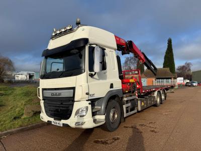 DAF CF 400 6X2 FLAT CRANE