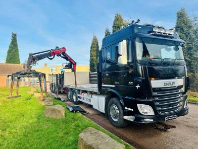 DAF XF 510 6X2 DROPSIDE CRANE D/BAR