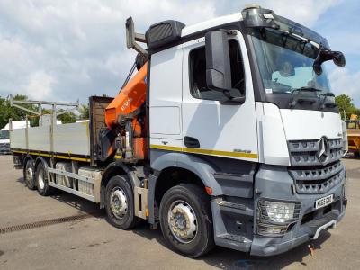 MERCEDES AROCS 3243 8X2 DROPSIDE CRANE