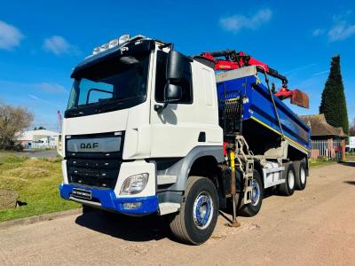 DAF CF 450 8X4 TIPPER GRAB CRANE