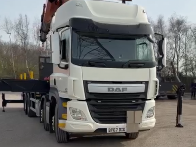 DAF CF 410 8X4 DROPSIDE CRANE