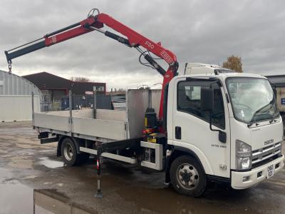 ISUZU N75 150 7.5 TON DROPSIDE CRANE