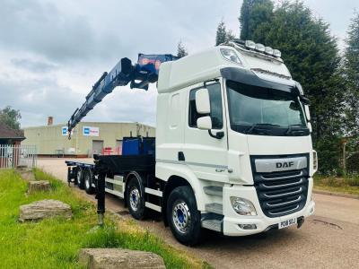 DAF CF 460 8X2 FLAT CRANE