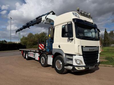 DAF CF 460 8X2 FLAT CRANE D/BAR