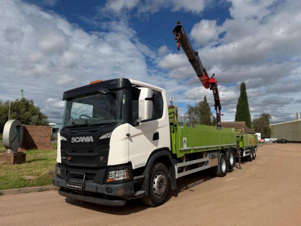 SCANIA G410 DROPSIDE CRANE DRAWBAR