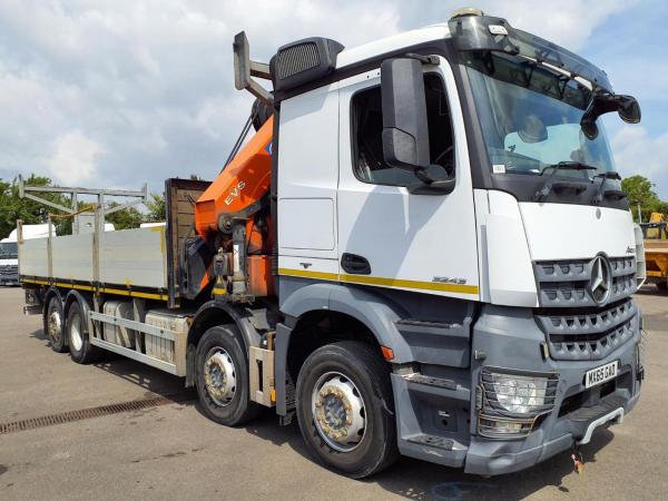 MERCEDES AROCS 3243 8X2 DROPSIDE CRANE