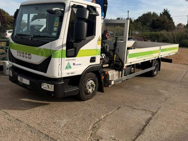 IVECO EUROCARGO 75-160 DROPSIDE CRANE