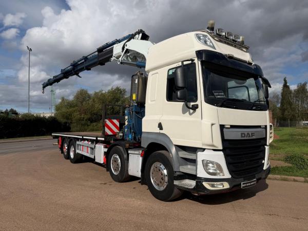 DAF CF 460 8X2 FLAT CRANE D/BAR